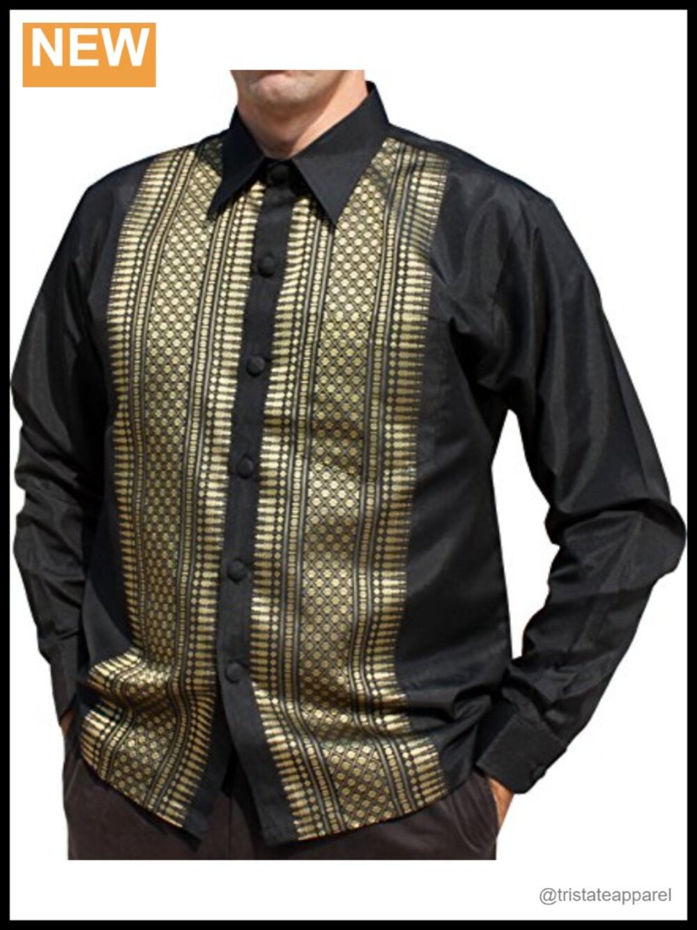 Long Sleeve Formal Northern Thai Silk Motif Blouse